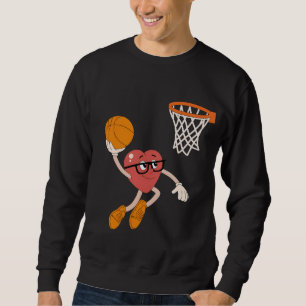 Moletom Basquete De dia de os namorados Coração De Dobra C