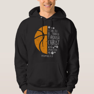 Moletom Basquete eu posso fazer coisas Versículo da Bíblia