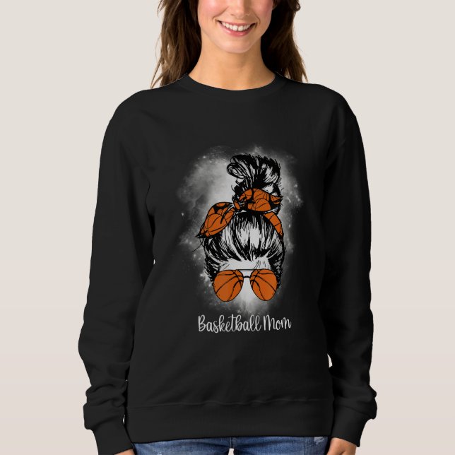 Moletom Basquete Mãe Mensagem Arma Orgulhosa Mama Basquete (Frente)