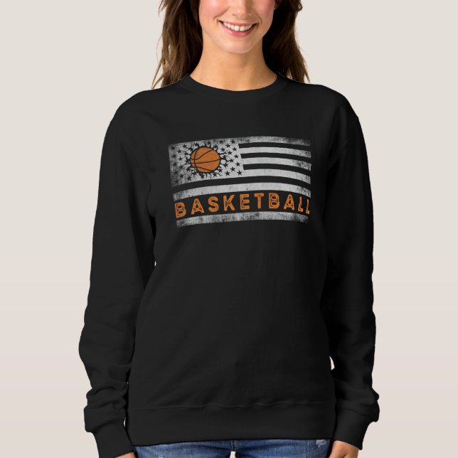 Moletom Basquetebol Bandeira EUA para Homens Rapazes Basqu (Frente)