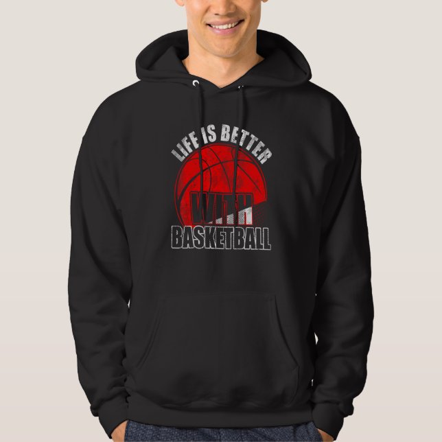 Moletom Basquetebol Com Design Exterior de Basquetebol (Frente)