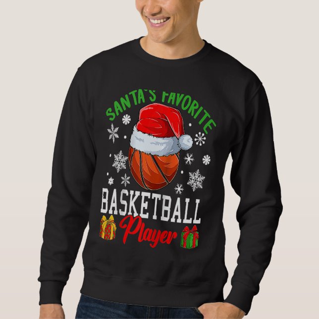 Moletom Basquetebol Natal  o Basquetebol favorito de Papai (Frente)