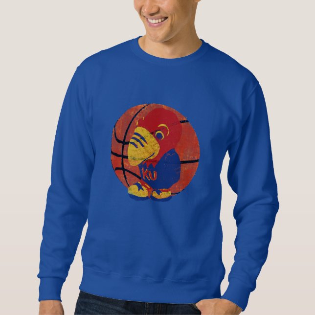 Moletom Basquetebol velho de Jayhawk do tempo (Frente)