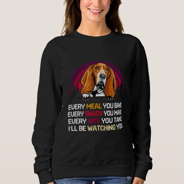 Moletom Basset Hound Dog I ll Be Watching You  Father s Da (Frente)