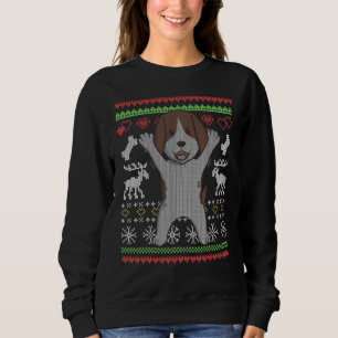 Moletom Basset Hound Dog Santa Claus Ugly Patch de Natal