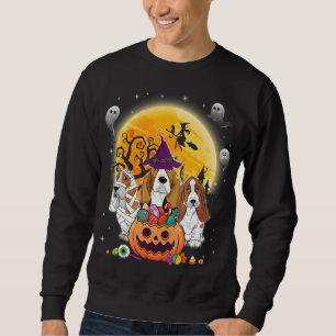 Moletom Basset Hound DogWitch Moon Fantasia Feliz Dia das