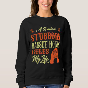 Moletom Basset Hound Mimado e Teimoso Domina Minha Vida