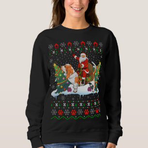 Moletom Basset Hound Xmas Gift Papais noeis Ancestrais C