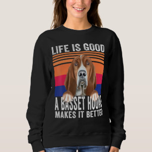 Moletom Basset Hounds Torna Sua Vida Boa Vintage