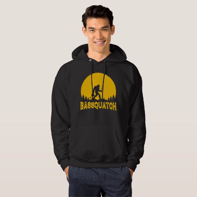 Moletom Bassquatch Pé Grande Sasquatch Pesca Lua Cheia (Frente Completa)
