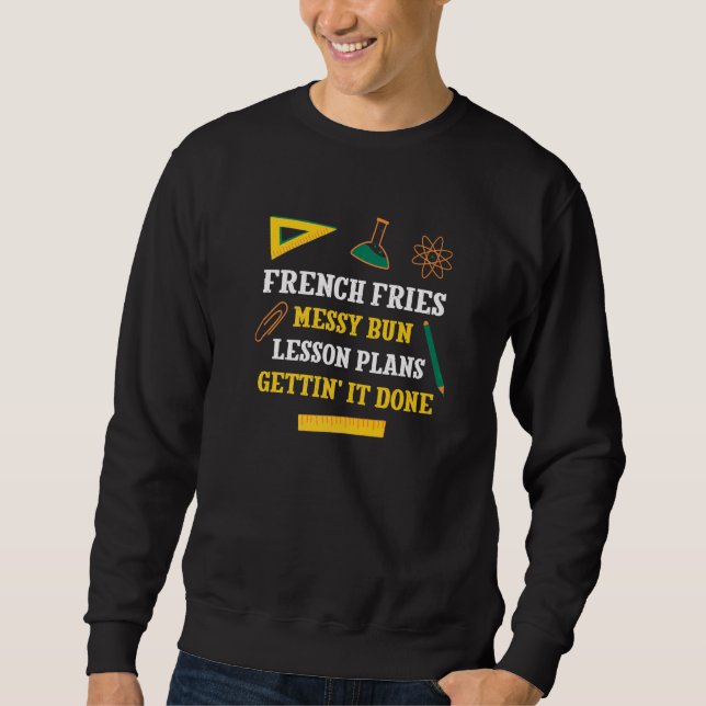 Moletom Batata Frita Coque Desgrenhado Planos de Aula Prof (Frente)