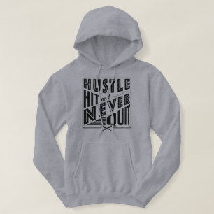 Moletom Bateria de Hustle de Softball de Baseball e Nunca 