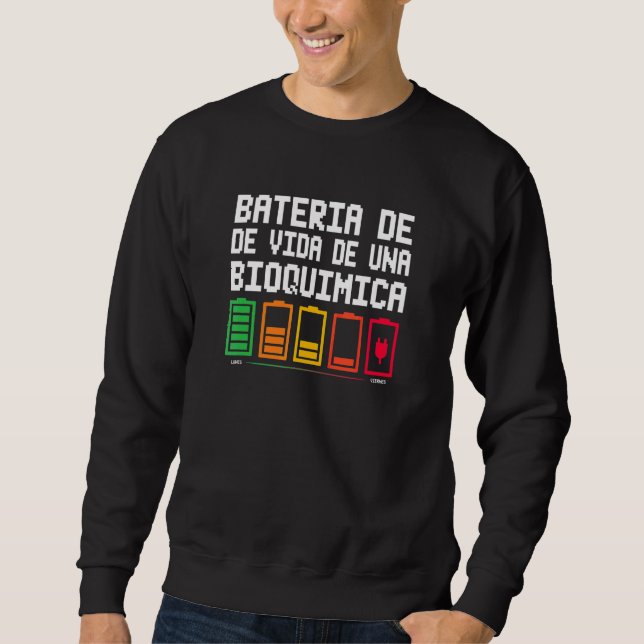 Moletom Bateria De Vida De Uma Bioquímica (Frente)