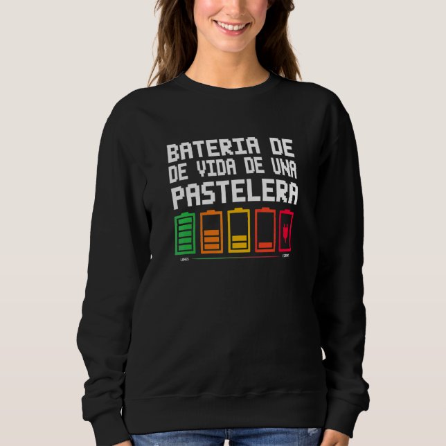 Moletom Bateria De Vida De Uma Confeiteira (Frente)