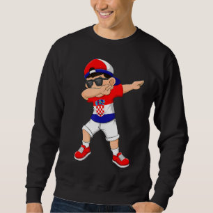 Moletom Batido Menino Croata Croácia Bandeira Kids Dab Dan