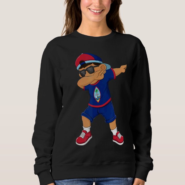 Moletom Batido Menino Guam Flag Kids Dab Dance (Frente)