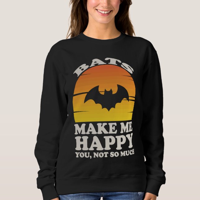 Moletom Bats Make Me Happy, Bat Clothes, Bat (Frente)