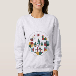 Moletom Bauhaus Christmas Family Tee - Modern Geometric 