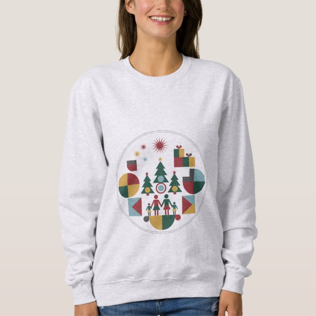 Moletom Bauhaus Christmas Family Tee - Modern Geometric  (Frente)