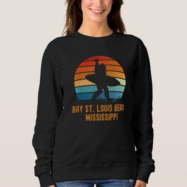 Moletom Bay Rua Louis Beach Mississippi Sasquatch Souvenir (Frente)