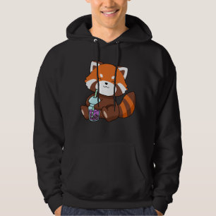 Moletom Bble Tea Gift Girl Red Panda Boba Tea Bubble Tea