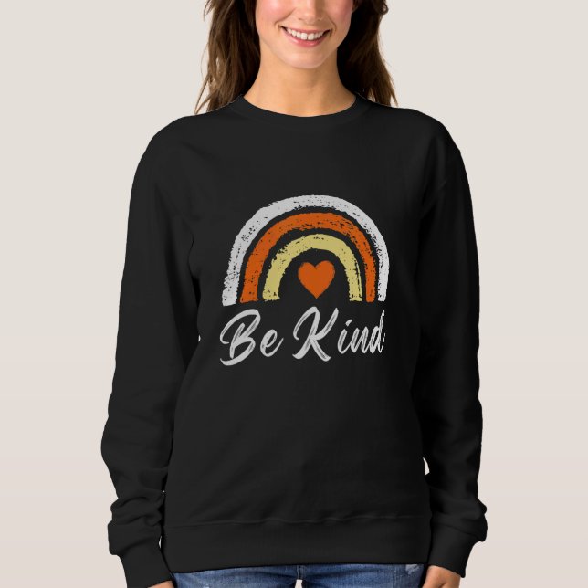 Moletom Be Kind Cute Graphic Rainbow Womens mens Kids Girl (Frente)