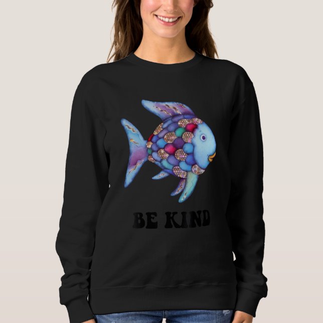 Moletom Be Kind Rainbow Fish Teacher Life Teaching Back To (Frente)