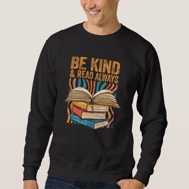 Moletom Be Kind Read Always Bookish Introvert Librarian Bo (Frente)