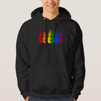 Moletom Be Kind Sign Languag Hand Rainbow LGBT Pride Month