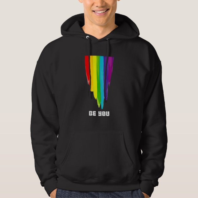 Moletom Be You Pride Rainbow LGBTQ Flag Love Is Love Gay L (Frente)