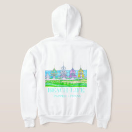 Moletom Beach Cottage Bright Zippered Hoodie