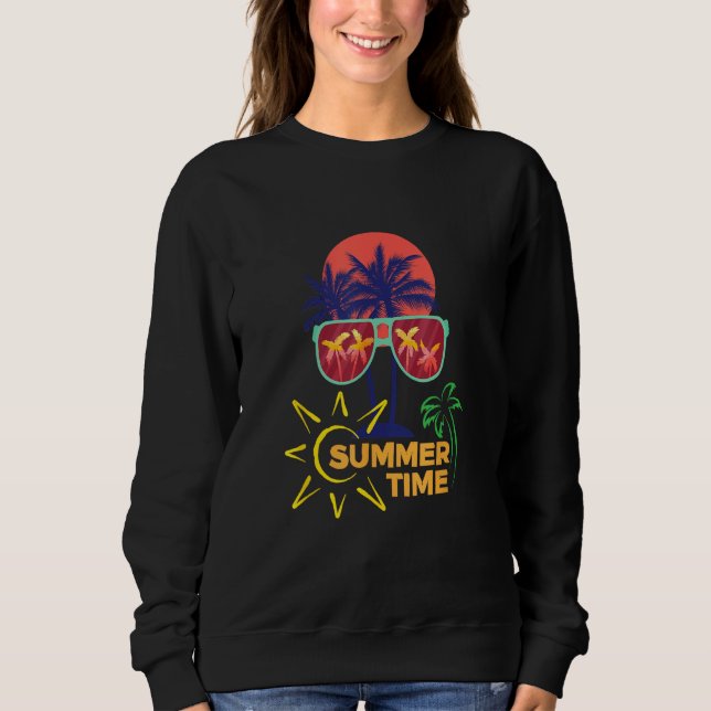 Moletom Beach for Women Hawaiian GraphicSunshine Summer Va (Frente)