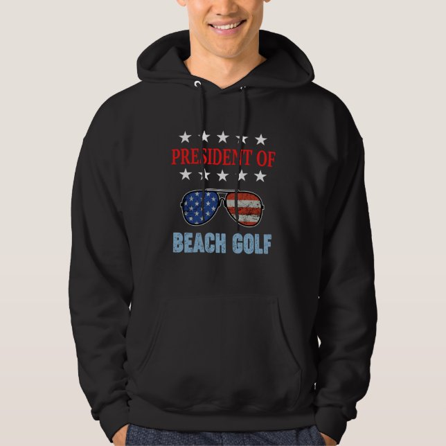 Moletom Beach Golf Accessories  USA Flag Beach Saying (Frente)