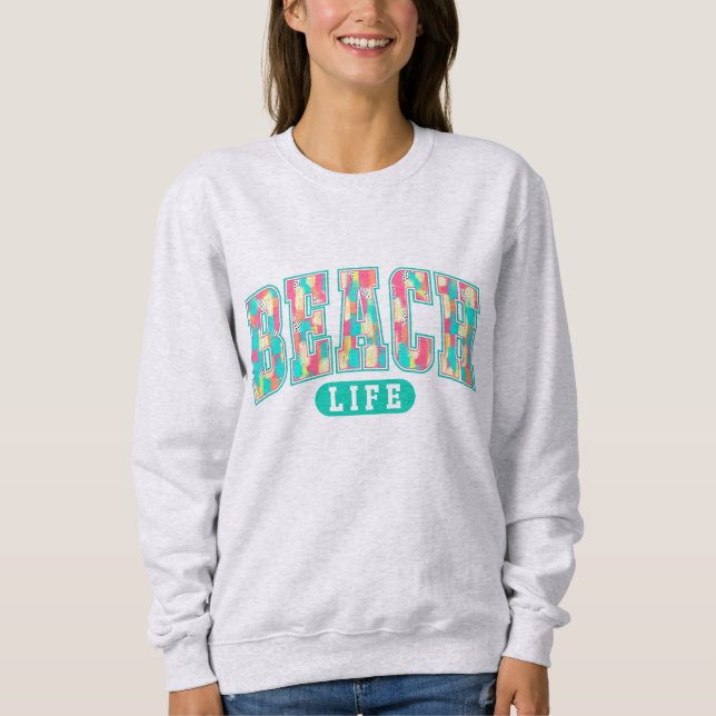 Moletom Beach Life | Coastal Vibes Ocean Lover | Relaxed  (Frente)
