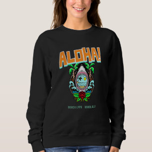 Moletom Beach Lyph Aloha Ocean Shark Beach Honalulu Vacati