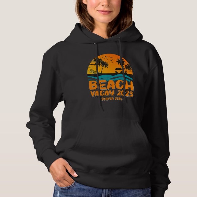 Moletom Beach Vacay 2023 Surfer Girl Design (Frente)