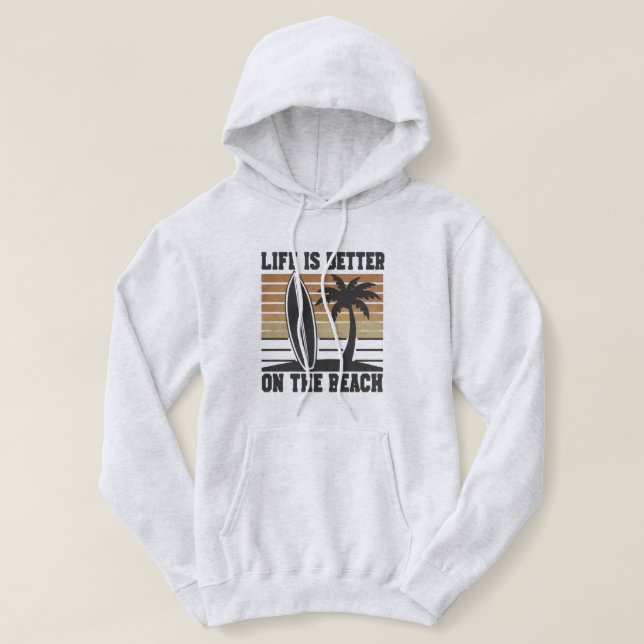 Moletom Beach Vibes Life é Melhor na Praia (Frente do Design)