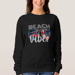 Moletom Beach Vibes Sunglass Flamingos Vintage Summer 70
