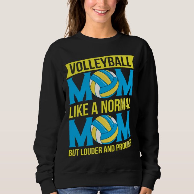 Moletom Beach Volleyball Mom Volleyball  Mothers Day  1 (Frente)