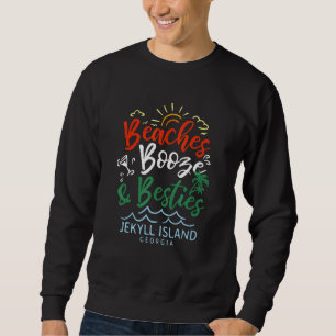 Moletom Beaches Booze E Besties Jekyll Island Summer Geo