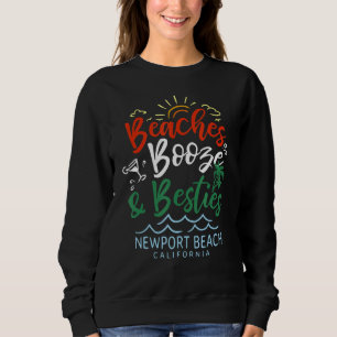 Moletom Beaches Booze E Besties Newport Beach Summer Cal