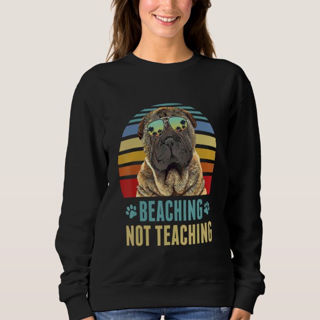 Moletom Beaching Not Ensino Chinês Shar Pei Dog Summer (Frente)
