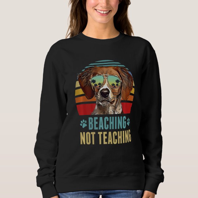 Moletom Beaching Not Ensino Professor de Cachorro Brittany (Frente)