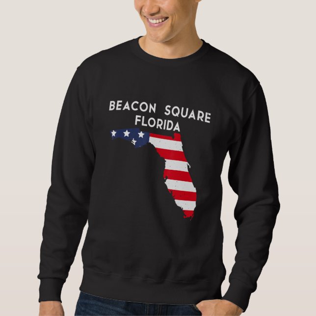 Moletom Beacon Square Florida EUA State America Viagem Flo (Frente)