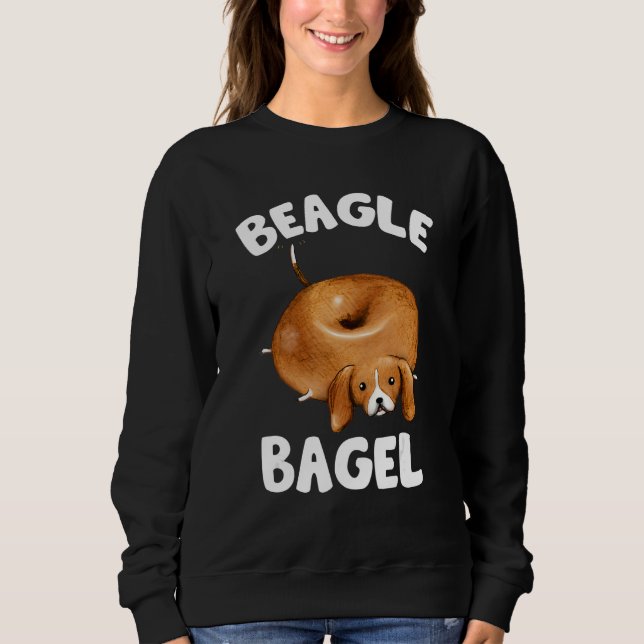 Moletom Beagle Bagel Funny Beagle Lover Dog Pun Jewish Lov (Frente)
