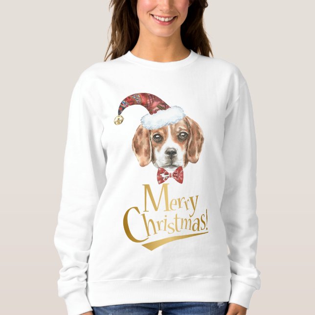 Moletom Beagle Christmas Sweatshirt (Frente)