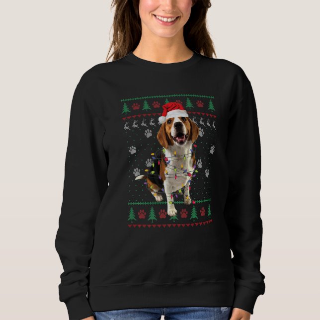 Moletom Beagle Christmas Ugly Sweater  Dog  Xmas (Frente)