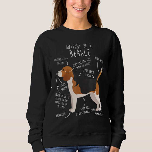 Moletom Beagle Dog Anatomy  Cute Pet  Dog Mom Dog Dad (Frente)