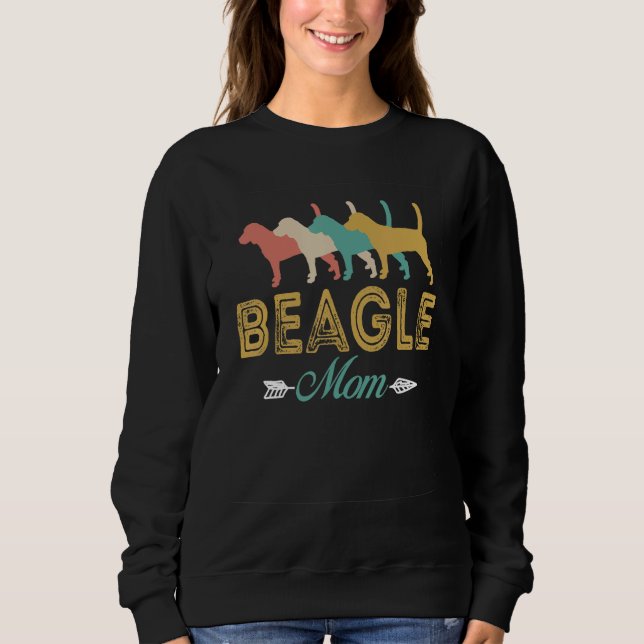 Moletom Beagle Dog Retro Beagle Mom grandma (Frente)