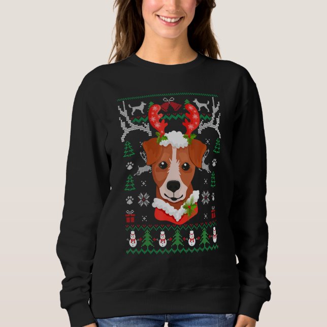 Moletom Beagle Dog Ugly Christmas Reindeer Sweater Pajama (Frente)